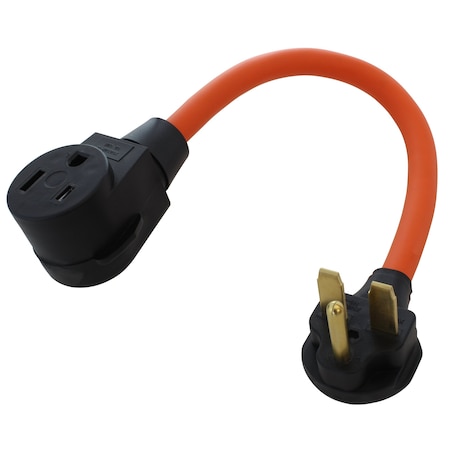 Ac Works Plug Adapter, STW, 6-50R, 6-30P, 6-50P, 6-30P, 1.5 ft., Orange WD630650-018